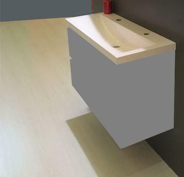 Sanifun wastafel Alliss 1000 x 360 x 115 mm, Huis en Inrichting, Badkamer | Badkamermeubels, Nieuw