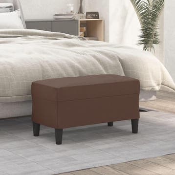vidaXL Bankje 70x35x41 cm kunstleer bruin, Verzenden, Nieuw
