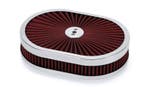 12 inch oval luchtfilter Rood/chroom, Auto-onderdelen, Ophalen of Verzenden, Nieuw
