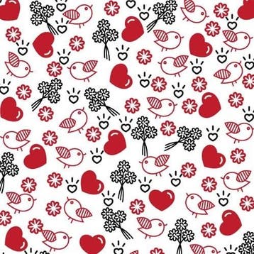 Cellofaanfolie bloemenfolie inpakfolie tweet hearts red, Nieuw
