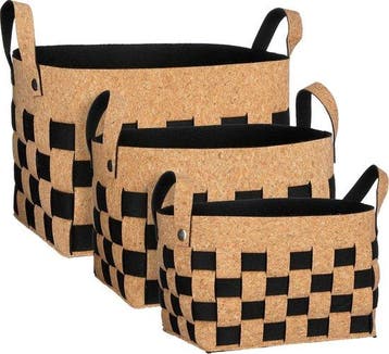 2dekans | Mica Decorations Opbergmand - Set van 3 - L40 x, Ophalen of Verzenden