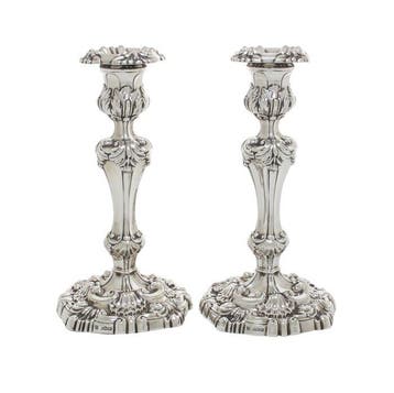 Fordham & Faulkner, Sheffield - Chandelier (2) - Argent 925, Antiquités & Art