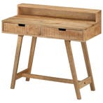 vidaXL Bureau 100x45x90 cm massief ruw mangohout, Verzenden, Nieuw