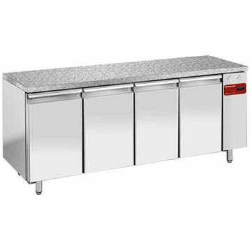 Diepvriestafel, gevent., 4 deuren EN 600x400 - Top in granie, Verzenden