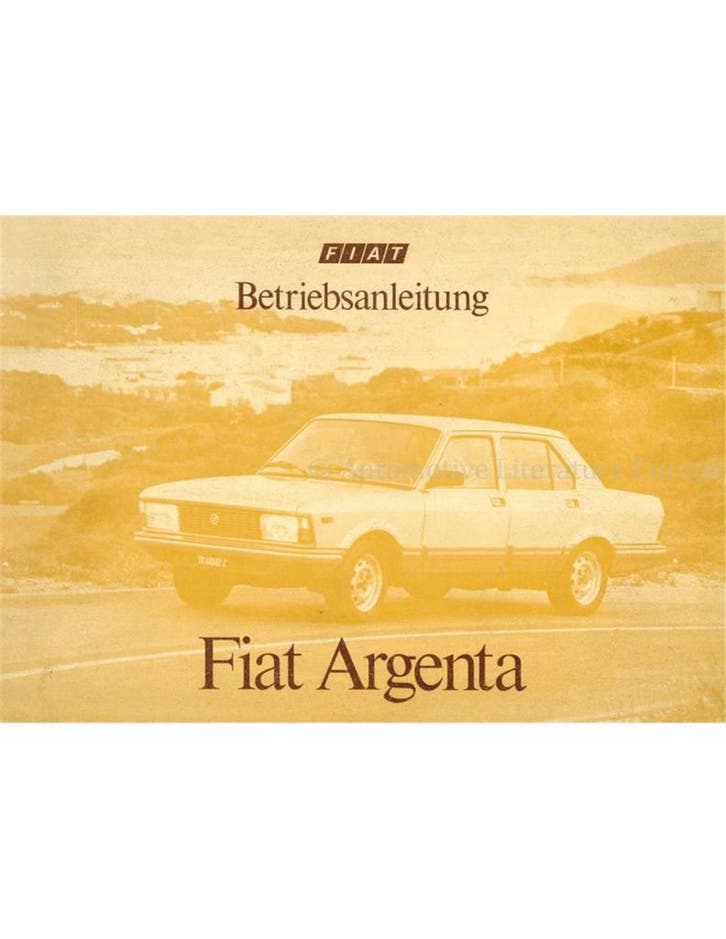 1981 FIAT ARGENTA INSTRUCTIEBOEKJE DUITS, Auto diversen, Handleidingen en Instructieboekjes