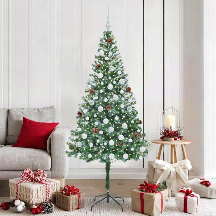 vidaXL Kunstkerstboom met 300 LED Groen 180 cm PVC en Staal, Divers, Noël, Envoi