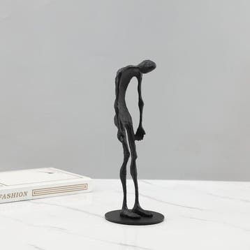 sculptuur, exhausted - 27 cm - Metaal