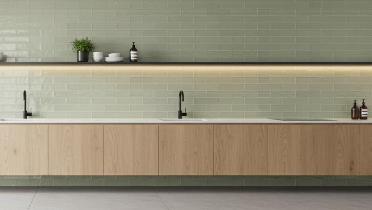 Wandtegel Groen 5x50cm (Muurtegels, Muur- en plafondtegels), Doe-het-zelf en Bouw, Tegels, Minder dan 20 cm, 40 tot 60 cm, 10 m² of meer