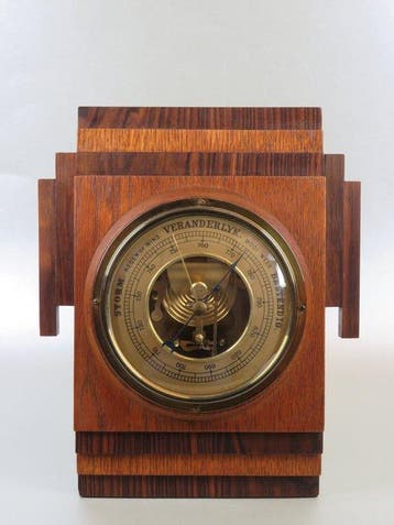 Barometer - Station météo - bois, verre et métal - École