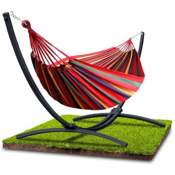 Hangmat 2-pers | Stevig 220kg | Nieuw | Scherpe Prijs, Tuin en Terras, Hangmatten, Meerpersoons, Nieuw, Ophalen of Verzenden, Met standaard