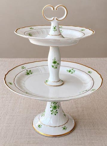Hollohaza - Présentoir à gâteaux - Étagère en porcelaine à