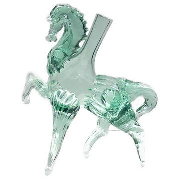 Dodo Vintage Vintage Murano Pferde-vase In Mintgrün, Italien, Huis en Inrichting, Verzenden, Gebruikt, Groen, Glas