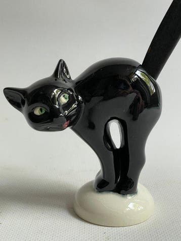 Goebel - Beeldje - Preztel Cat - Keramiek, Hout