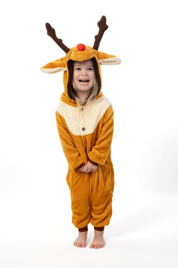 KIMU® Onesie Rendier Babypakje 62-68 Rendierenpak Kostuum Br, Ophalen of Verzenden, Nieuw