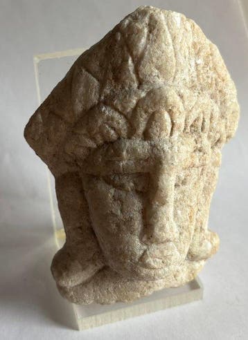 Oud-Romeins Steen Bust, steen - 10.5 cm