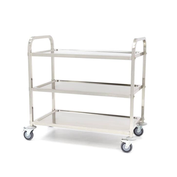 Serveerwagen - 3 Werkbladen, Zakelijke goederen, Horeca | Keukenapparatuur, Nieuw in verpakking, Transport en Opslag, Verzenden