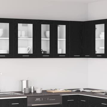 vidaXL Hangkast Zwart Eiken 60 x 31 x 60 cm Bewerkt hout, Verzenden, Nieuw