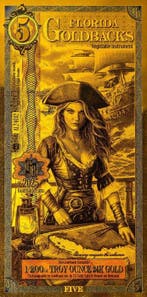 Verenigde Staten. 5 Goldbacks 2025 Florida Pirate Woman of