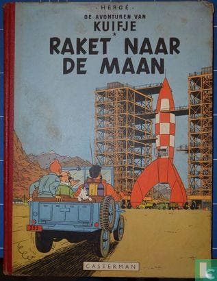 Kuifje - Raket naar de maan - 1953, Boeken, Eén stripboek, Verzenden, Gelezen, Remi, Georges.