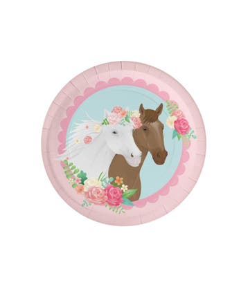 Paard Borden 23cm 8st, Verzenden