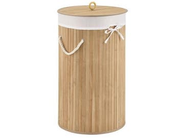 Veiling - Bamboe Wasmand Curly - 55 liter - Naturelkleur - I, Nieuw