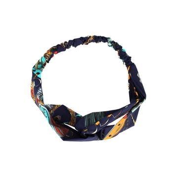 Haarband Twist 5cm – Ketting Print – Gladde Stof –