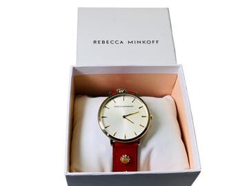 Veiling - Rebecca Minkoff | Gold Tone & Red Leather, Nieuw