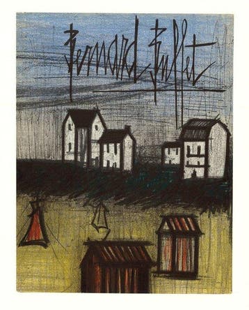 Bernard Buffet (1928-1999) - La plage II, Antiek en Kunst