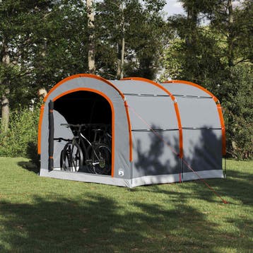 vidaXL Tent Waterdicht Grijs en oranje Polyester, Verzenden, Nieuw