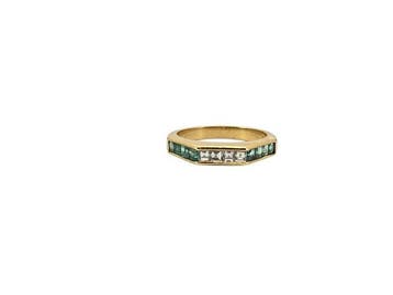 Bague - 19,2 carats Or jaune Émeraude - Diamant, Nieuw