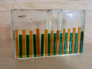 Alfredo Barbini - Vaas - Glas - Vaas sommerso met één bloem, Antiquités & Art