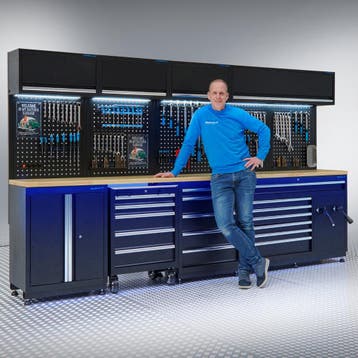 Datona Werkplaatsinrichting PREMIUM met eiken werkblad en, Doe-het-zelf en Bouw, Ophalen of Verzenden, Nieuw