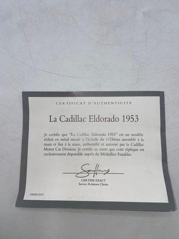 Franklin Mint 1:24 - Modelauto - Cadillac Eldorado Cabriolet, Hobby & Loisirs créatifs