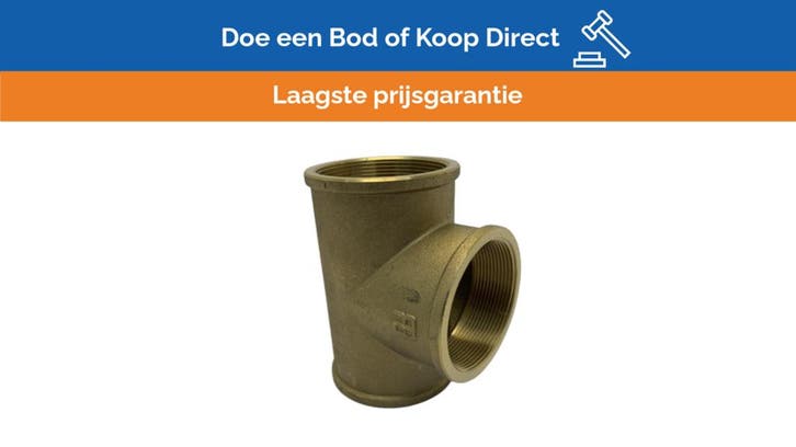 Bieden: Guidi Brass T-Fitting 2 1/2 Inch - Marine Yacht Har, Watersport en Boten, Bootonderdelen, Ophalen of Verzenden