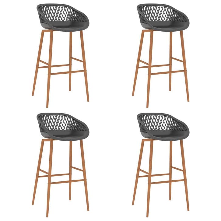 vidaXL Barstoelen 4 st grijs, Maison & Meubles, Tabourets de bar, Envoi