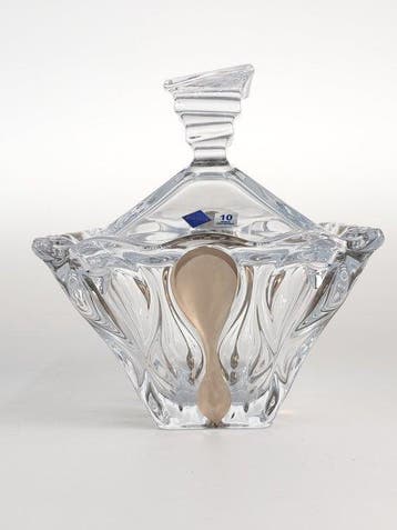 Boîte à biscuits - Océan - Cristal, platine - Cristal de, Antiquités & Art