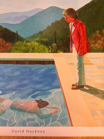 David Hockney (after) - Pool with two figures, Maison & Meubles