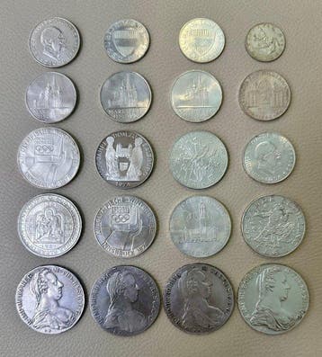 Oostenrijk. Schilling dal 1780 al 1981 - 20 monete in
