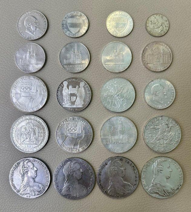 Oostenrijk. Schilling dal 1780 al 1981 - 20 monete in, Postzegels en Munten, Munten | Europa | Niet-Euromunten