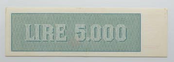 Italië. - 5.000 Lire 22/11/1949 Titolo Provvisorio -