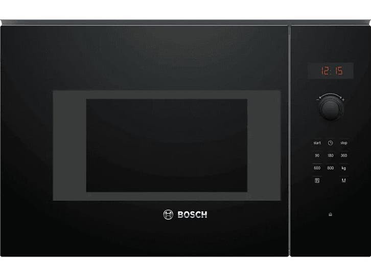 Bosch -  Magnetron 800 W Inhoud 20 L - Zwart, Elektronische apparatuur, Microgolfovens, 60 cm of meer, Inbouw, Draaiplateau, Nieuw