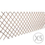 vidaXL Tuinlatwerk 5 st 180x90 cm wilg, Tuin en Terras, Verzenden, Nieuw