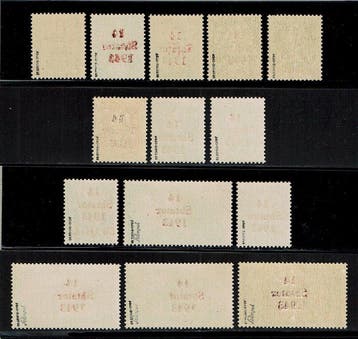 Duitse bezetting 1943 - DellAlbania. MNH - Sassone 36 - 51, Gestempeld