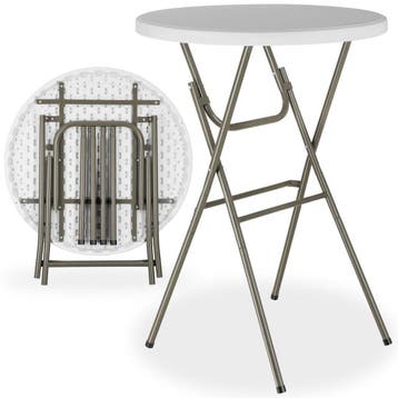 Opklapbare statafel van staal Ø80cm - wit, Verzenden, Nieuw