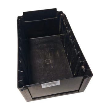 Stellingbak 290x162x115 mm ESD zwart kunststof gebruikt, Ophalen of Verzenden