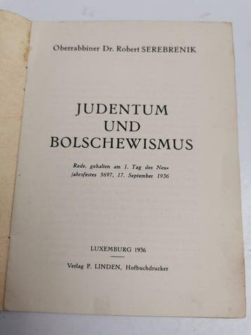 Dr. Robert Serebrenik - Judentum und Bolschewismus -