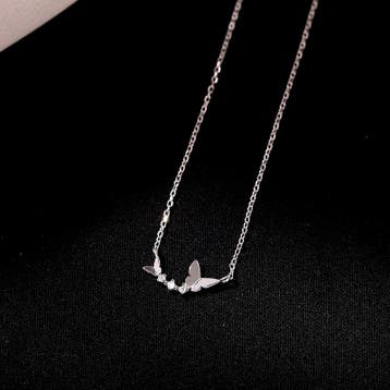 Zilveren Vlinders Ketting 925, Verzamelen, Verzenden, Nieuw