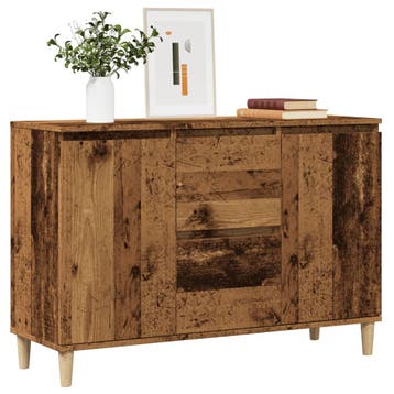 vidaXL Dressoir 102x35x70 cm bewerkt hout oud houtkleurig, Verzenden