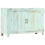 vidaXL Dressoir 110x35x70 cm massief mangohout lichtblauw, Huis en Inrichting, Kasten | Dressoirs, Verzenden, Nieuw