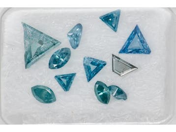 Veiling - Behandelde diamanten - Fancy blauwgroen 0,74 ct, Nieuw